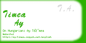 timea ay business card